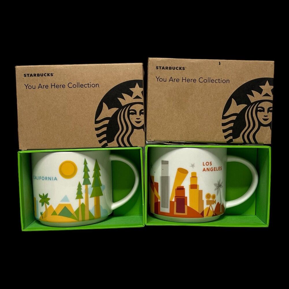 2014 SET Starbucks California And Los Angeles “You Are Here Collection” NEW